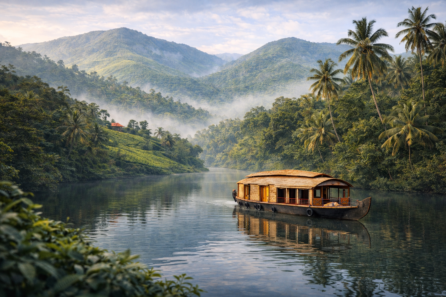 Kerala hills, backwaters, and landscapes